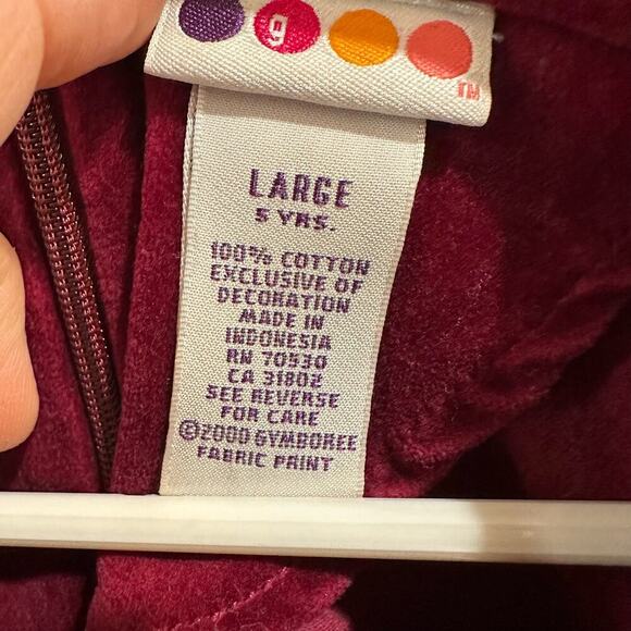 Vintage Gymboree Crushed Maroon/ Black Velvet Dress, VGUC, Sz L (5Y) (5A) - Picture 5 of 6